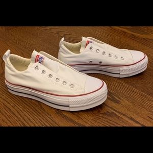 All Star Converse Platform White
